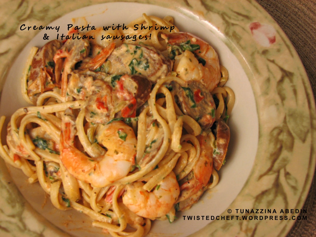 Creamy Pasta with Shrimp and Sausage | Culinary Adventures of The