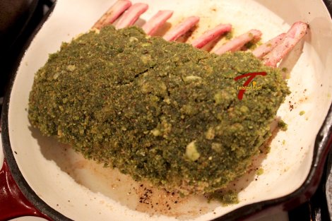 Herb-Crusted Rack of Lamb - Ready for Oven