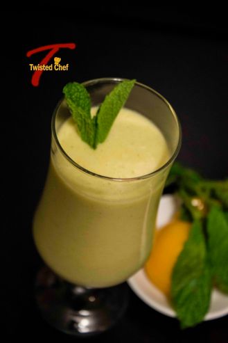 Minty-Peach Milkshake